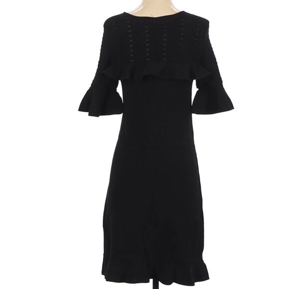 Ann Taylor Sweater dress with ruffle top, flare sleeves and flounce hem sz small - Picture 2 of 13